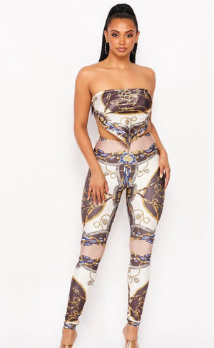 Chained Two Piece pants Set