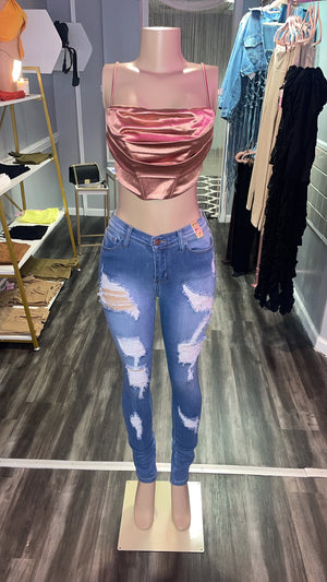 Rose Gold Crop Top